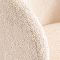 Modern Swivel Barrel Chair with 360 Degree Rotation Single Fabric Accent Chair